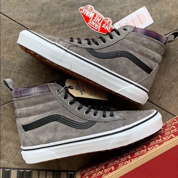 • VANS SK8-Hi Mte Pewter/Plaid/True White WMNS - Picture 14 of 16